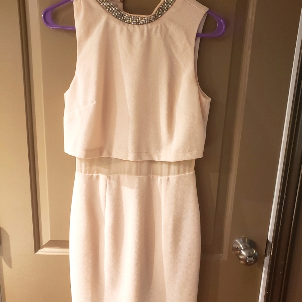Asos midi dress size 2 blush pink